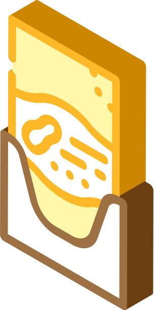 带有花生酱等距图标的小袋图片下载