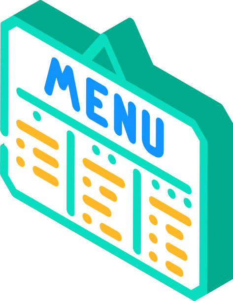菜单食堂等距图标图片下载