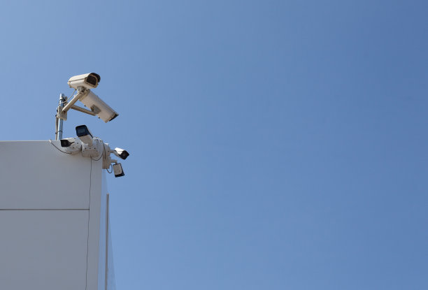 安全监控摄像机。图片下载