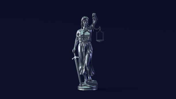 银夫人正义雕像古玩公正司法制度平衡蒙住眼睛的法官前图片下载