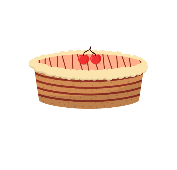 把美味的甜点和蜡烛放在生日蛋糕上图片下载