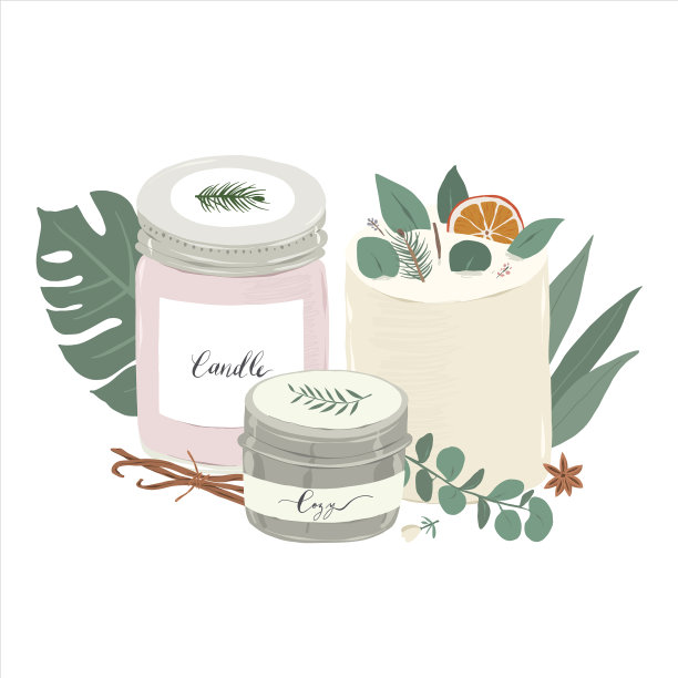 罐装有香味的天然蜡蜡烛图片下载