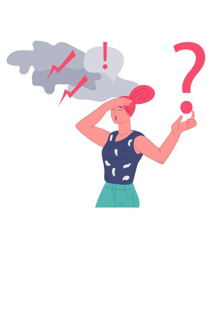 心烦意乱的女人有未解决的问题，平矢孤立。图片下载