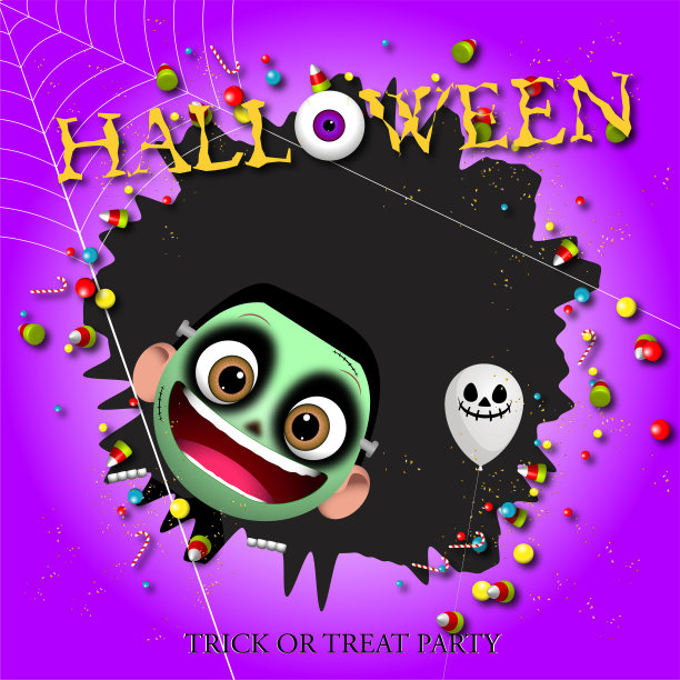 万圣节不给糖就捣蛋派对图片下载