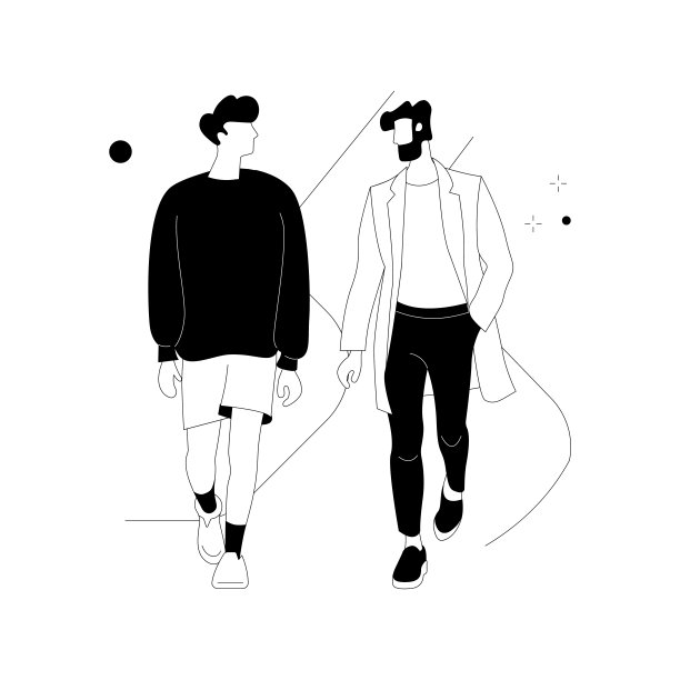 男士风格和时尚抽象概念矢量插图。图片下载