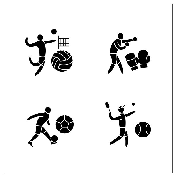运动比赛字形图标设置图片下载