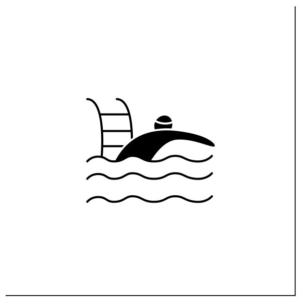 游泳字形图标图片下载