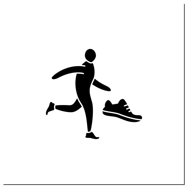跑步字形图标图片下载