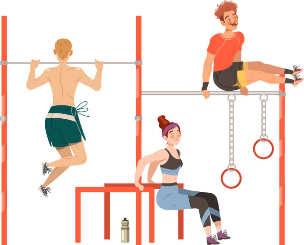 年轻人在做仰卧起坐和下蹲图片下载