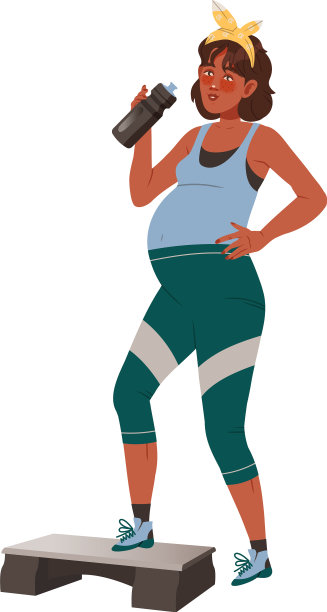 年轻孕妇做运动和身体锻炼图片下载