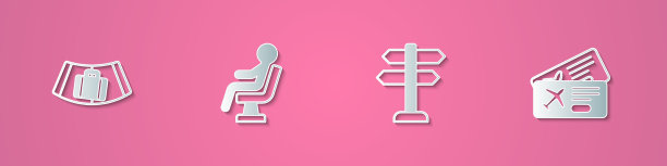 设裁纸传送带带手提箱人图片下载