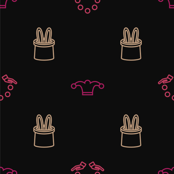 设线杂耍球魔术师的帽子和兔子图片下载