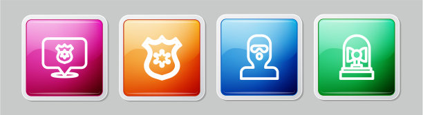 设置警徽、小偷面具和闪光器图片下载