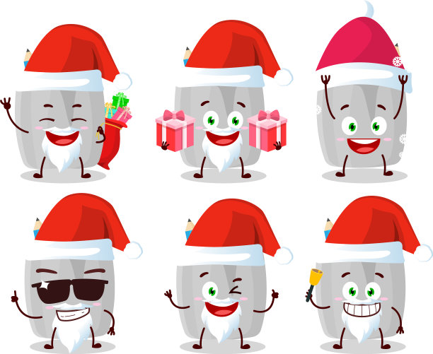 用玻璃铅笔画圣诞老人表情图片下载