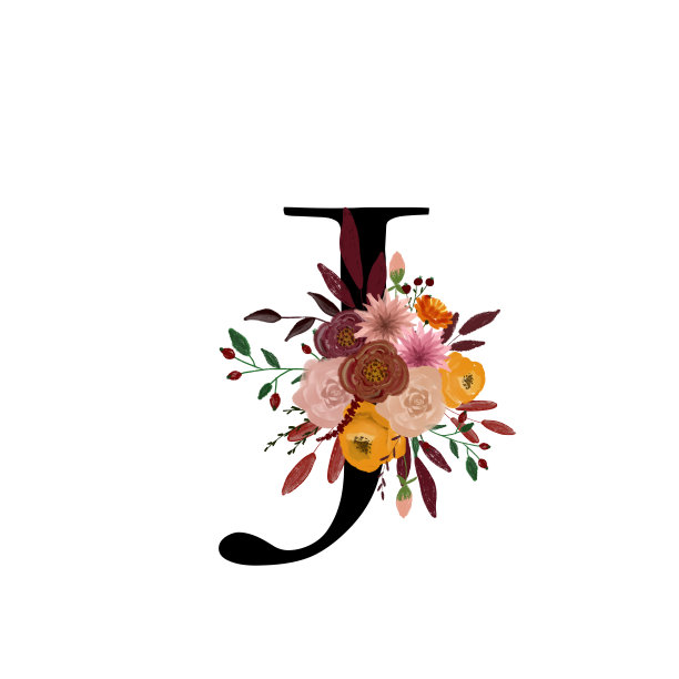 秋天水彩字母J.水彩秋天字母表。设计贺卡，贺卡和请柬。为秋季主题的印刷绘图。学校设计图片下载