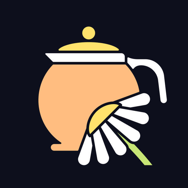 洋甘菊茶的RGB颜色图标为深色主题图片下载