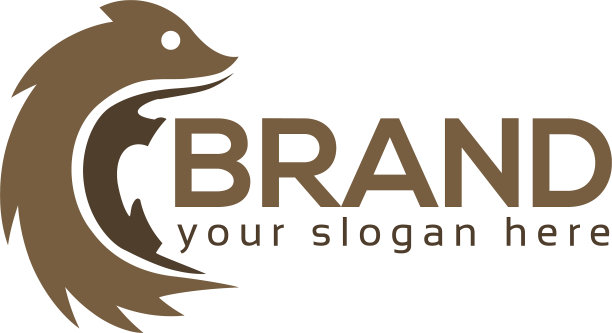 刺猬标志模板平面设计图片下载