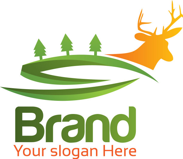 鹿标志设计模板图片下载