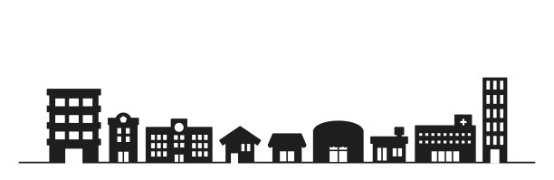 建筑图标集。它是轮廓向量。图片下载