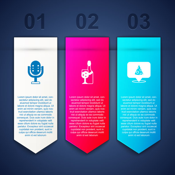 设置麦克风，香槟瓶和切片图片下载