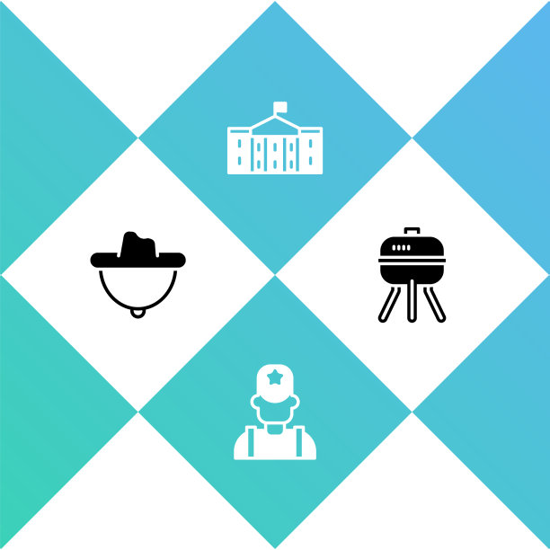 集西部牛仔帽治安官美国图片下载