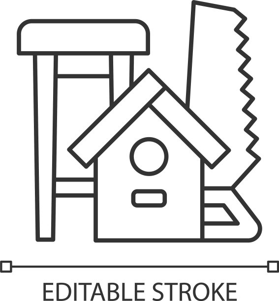 木工线性图标图片下载