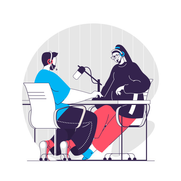 播客网络概念电台主持人访谈图片下载