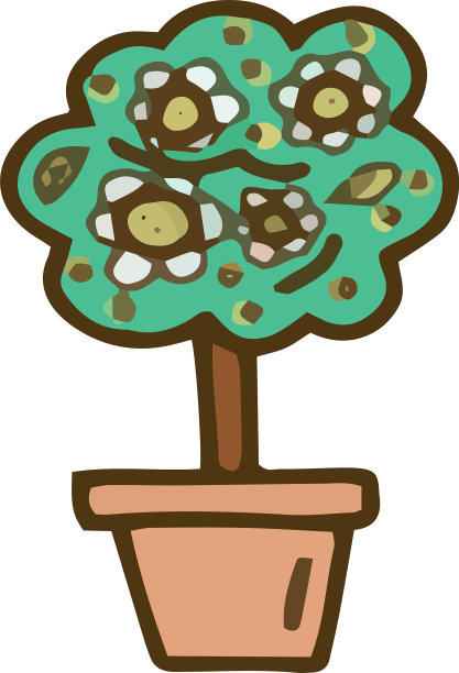 树在花盆花园蔬菜花园哈图片下载