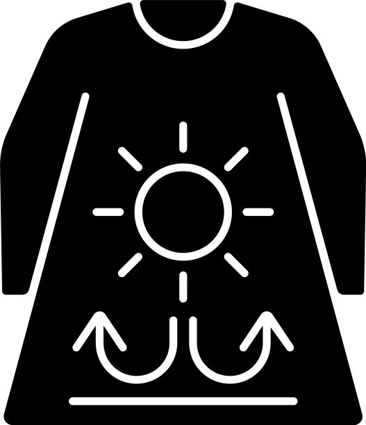 长袖和宽松的服装黑色字形图标图片下载