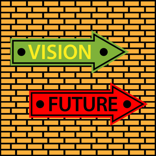 指示牌指向愿景和未来图片下载