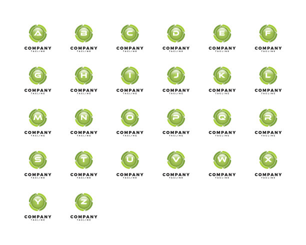 设置圆箭头标志图标设计与字母图片下载