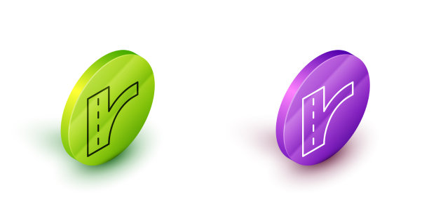 等距线道路交通标志路标图标图片下载