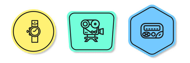 设置行腕表复古电影相机和图片下载