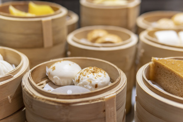 广东dum sum包子的特写图片下载