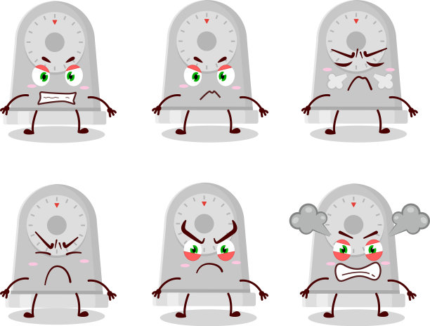 时间厨房卡通与各种愤怒的表情图片下载