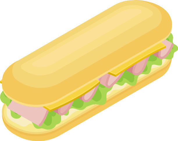 作为面包片的三明治，配以美味的配料图片下载