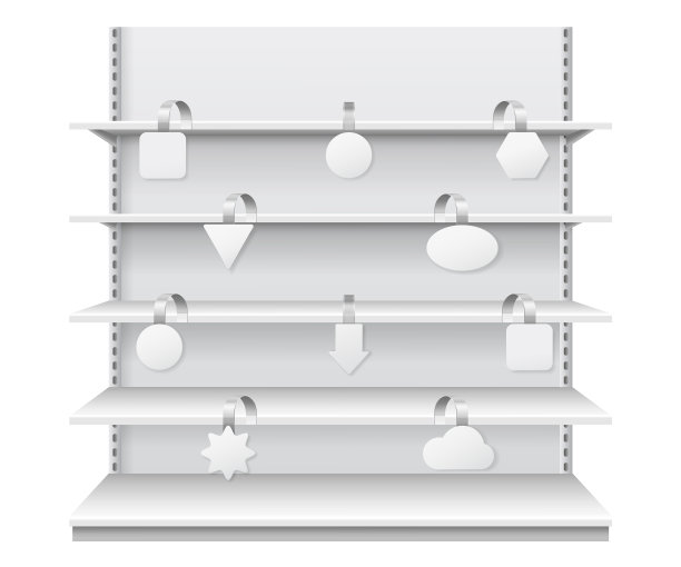 货架上摇摇欲坠的衣架图片下载