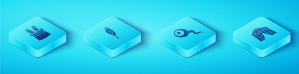 设置等距魔术师的帽子和兔子耳朵图片下载