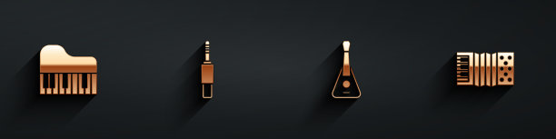 设置大钢琴音频杰克吉他和手风琴图片下载