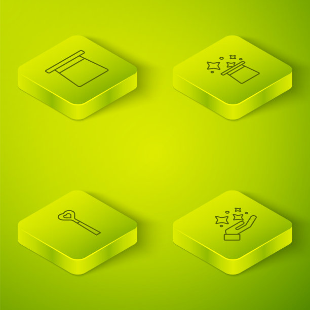 设置等距线魔法帽魔杖闪耀星星图片下载