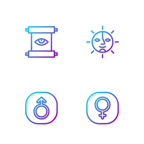 设线金星，火星，古代魔法卷轴和太阳图片下载