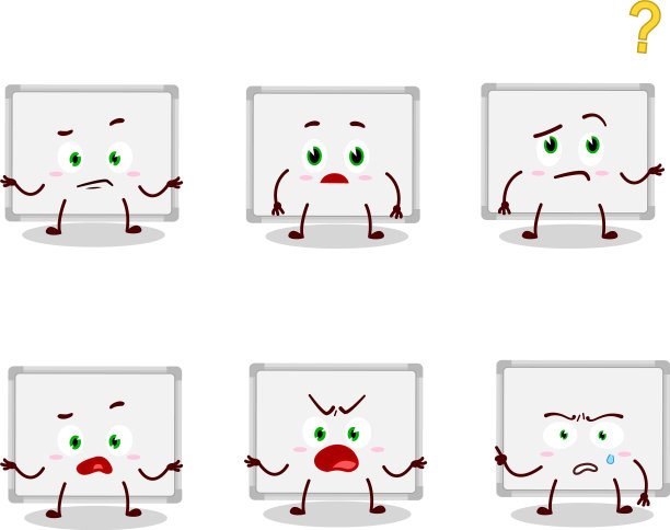卡通人物白板上有什么图片下载