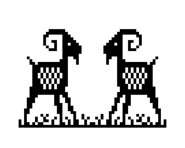 像素图像双山羊8位游戏资产图片下载