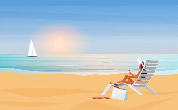 夏天海边度假旅游度假年轻图片下载