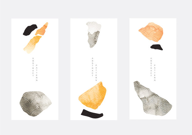 抽象艺术背景与日本浪潮图片下载