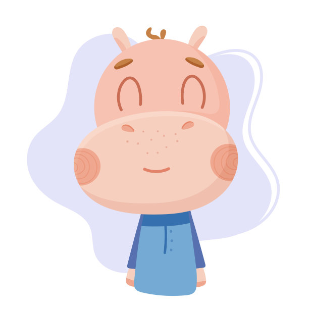 可爱的河马正在睡觉图片下载