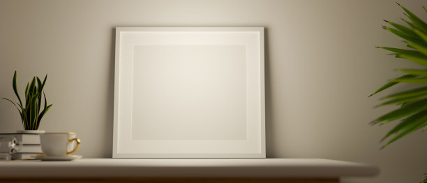 室内背景，室内植物，Scandi-boho风格的顶板海报图片下载