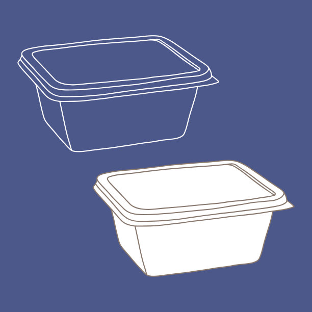 人造奶油和黄油的塑料包装。图片下载