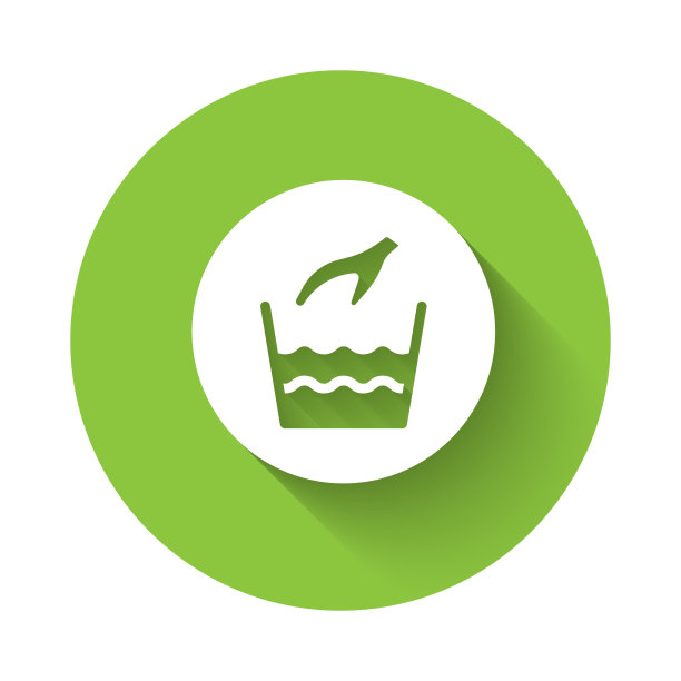 白色手洗衣服图标隔离与长图片下载