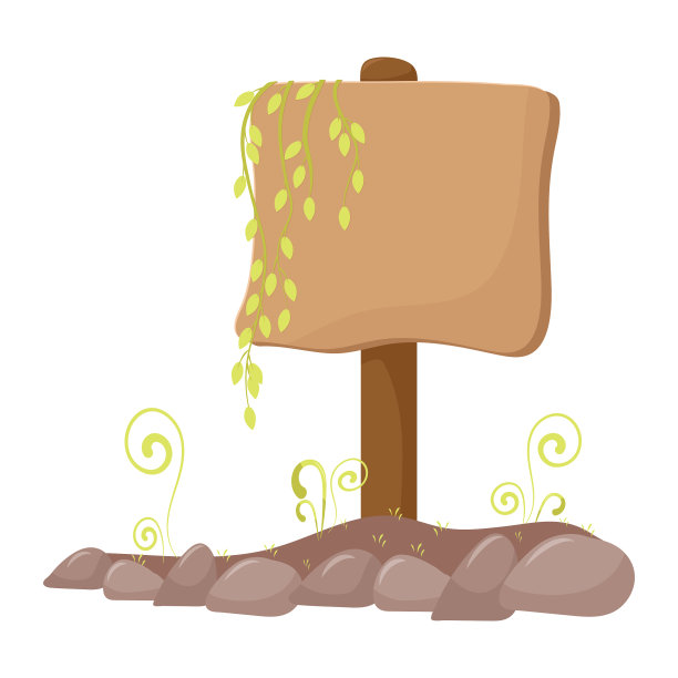 木制路标被隔离在白色上图片下载